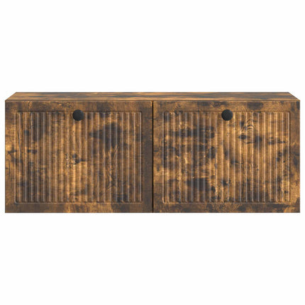 Väggmonterad TV-bänk Rökt ek 78,5 x 31 x 30 cm Konstruerat trä