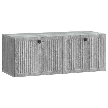 Väggmonterad TV-bänk Grå sonoma-ek 78,5 x 31 x 30 cm