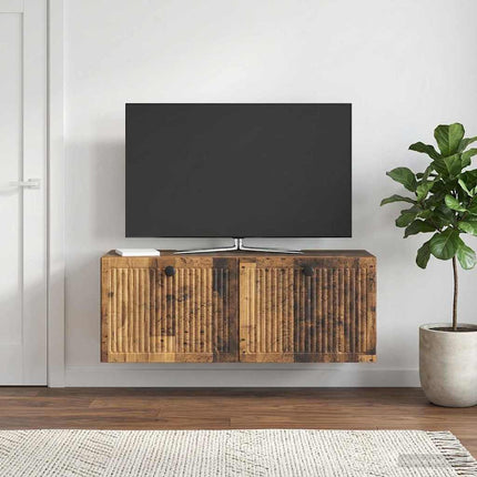 Väggmonterad TV-bänk Väggmonterad Gammalt trä 78,5 x 31 x 30 cm