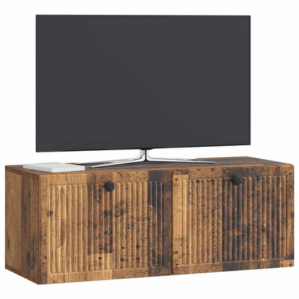 Väggmonterad TV-bänk Väggmonterad Gammalt trä 78,5 x 31 x 30 cm