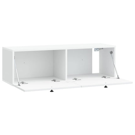 Väggmonterad TV-bänk Vit 98 x 31 x 30 cm Konstruerat trä