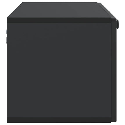 Väggmonterad TV-bänk Svart 98 x 31 x 30 cm Konstruerat trä