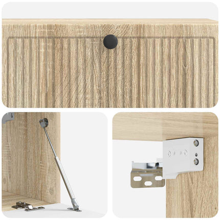 Väggmonterad TV-bänk Sonoma-ek 98 x 31 x 30 cm Konstruerat trä