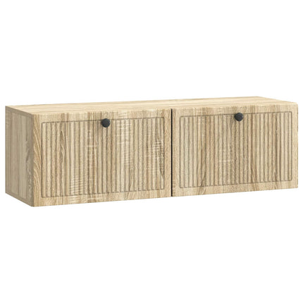 Väggmonterad TV-bänk Sonoma-ek 98 x 31 x 30 cm Konstruerat trä