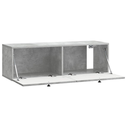 Väggmonterad TV-bänk Betonggrå 98 x 31 x 30 cm Konstruerat trä
