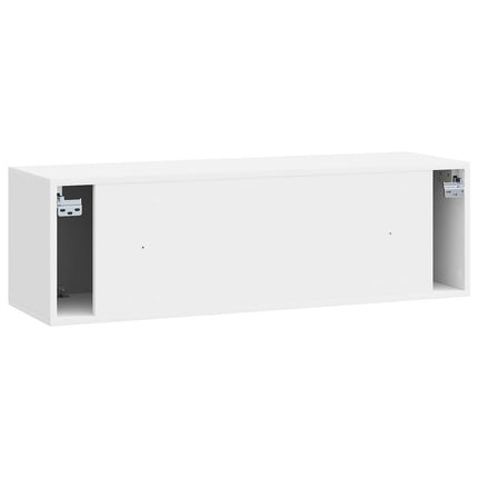 Väggmonterad TV-bänk Väggmonterad Vit högglans 98 x 31 x 30 cm