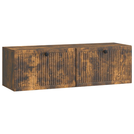 Väggmonterad TV-bänk Rökt ek 98 x 31 x 30 cm Konstruerat trä