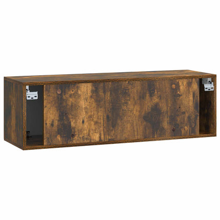 Väggmonterad TV-bänk Rökt ek 98 x 31 x 30 cm Konstruerat trä