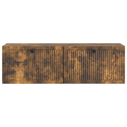 Väggmonterad TV-bänk Rökt ek 98 x 31 x 30 cm Konstruerat trä
