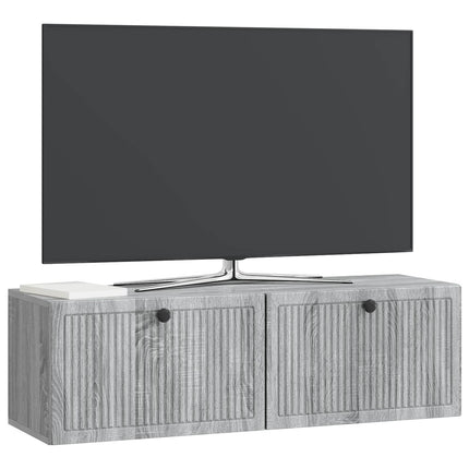 Väggmonterad TV-bänk Väggmonterad Grå sonoma-ek 98 x 31 x 30 cm