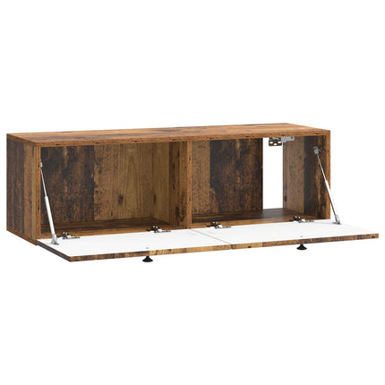 Väggmonterad TV-bänk Väggmonterad Gammalt trä 98 x 31 x 30 cm