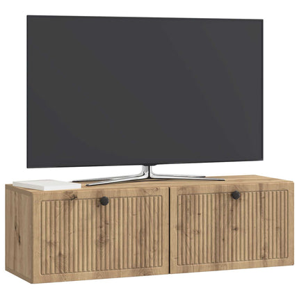 Väggmonterad TV-bänk Artisan-ek 98 x 31 x 30 cm Konstruerat trä