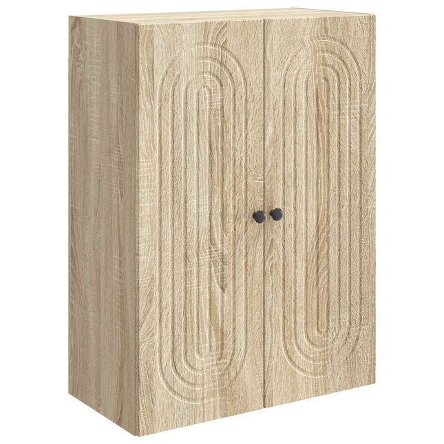 Väggmonterat skåp Sonoma-ek 66 x 34,5 x 90 cm Konstruerat trä