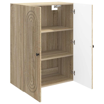 Väggmonterat skåp Sonoma-ek 66 x 34,5 x 90 cm Konstruerat trä