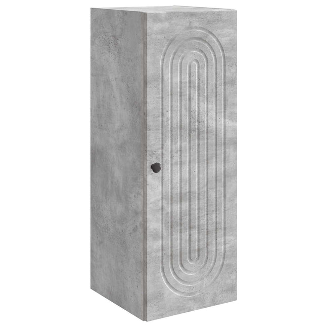 Väggmonterat skåp Betonggrå 33 x 34,5 x 90 cm Konstruerat trä