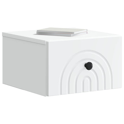 Väggmonterat Sängbord Vit 33 x 34,5 x 20 cm Konstruerat trä