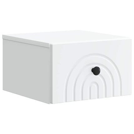 Väggmonterat Sängbord med låda 2 pcs Vit 33 x 34,5 x 20 cm