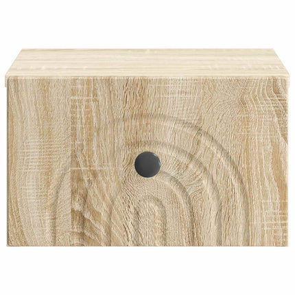 Väggmonterat Sängbord 2 st Sonoma-ek 33 x 34,5 x 20 cm