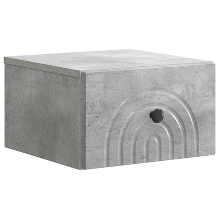 Väggmonterat Sängbord 2 pcs Betonggrå 33 x 34,5 x 20 cm