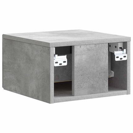 Väggmonterat Sängbord 2 pcs Betonggrå 33 x 34,5 x 20 cm