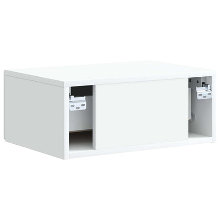 Väggmonterat Sängbord Vit 49 x 34,5 x 20 cm Konstruerat trä
