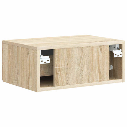 Väggmonterat Sängbord med låda Sonoma-ek 49 x 34,5 x 20 cm