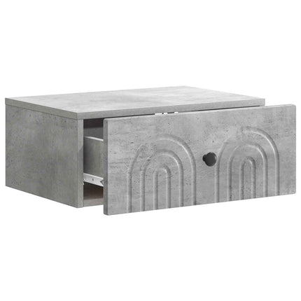 Väggmonterat Sängbord 2 pcs Betonggrå 49 x 34,5 x 20 cm