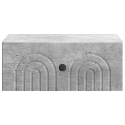 Väggmonterat Sängbord 2 pcs Betonggrå 49 x 34,5 x 20 cm