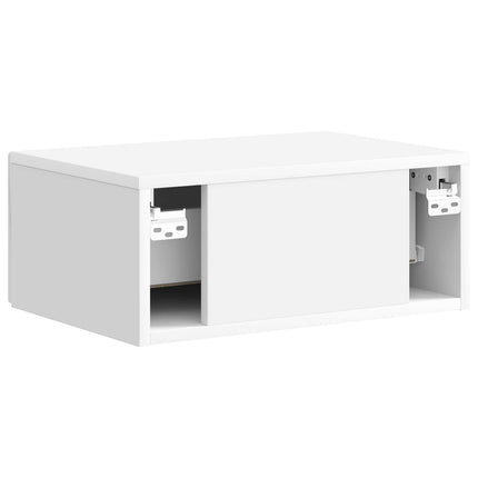 Väggmonterat Sängbord 2 pcs Vit högglans 49 x 34,5 x 20 cm