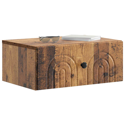 Väggmonterat Sängbord 2 pcs Gammalt trä 49 x 34,5 x 20 cm