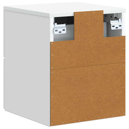 Väggmonterat Sängbord Vit 33 x 34,5 x 40 cm Konstruerat trä