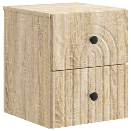 Väggmonterat Sängbord 2 pcs Sonoma-ek 33 x 34,5 x 40 cm