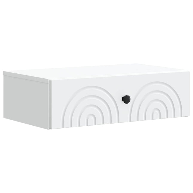 Väggmonterad sidobord Vit 59 x 34,5 x 17 cm Konstruerat trä