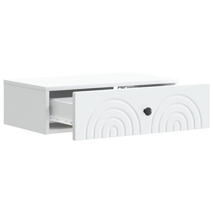 Väggmonterad sidobord Vit 59 x 34,5 x 17 cm Konstruerat trä