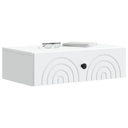 Väggmonterad sidobord Vit 59 x 34,5 x 17 cm Konstruerat trä