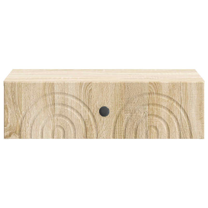 Väggmonterad sidobord Sonoma-ek 59 x 34,5 x 17 cm