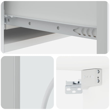 Väggmonterad sidobord Vit 87,5 x 34,5 x 17 cm Konstruerat trä