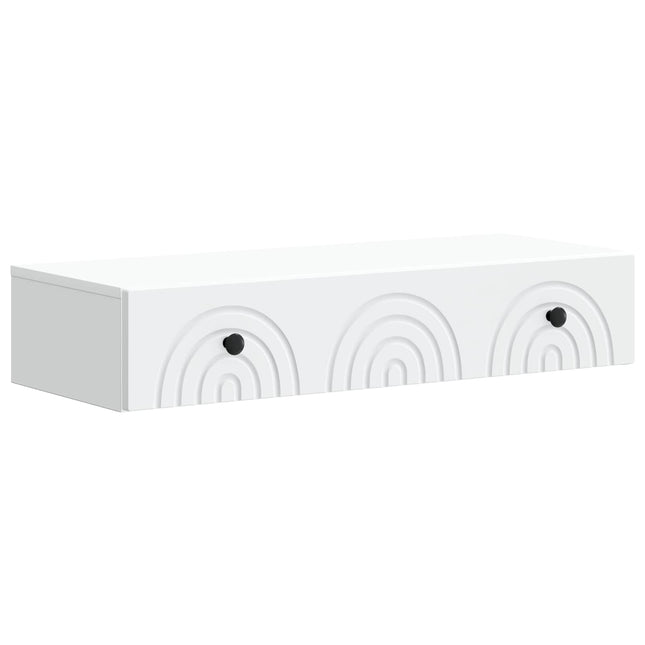 Väggmonterad sidobord Vit 87,5 x 34,5 x 17 cm Konstruerat trä