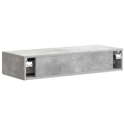 Väggmonterad sidobord Betonggrå 87,5 x 34,5 x 17 cm