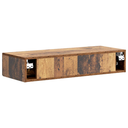 Väggmonterad sidobord Gammalt trä 87,5 x 34,5 x 17 cm