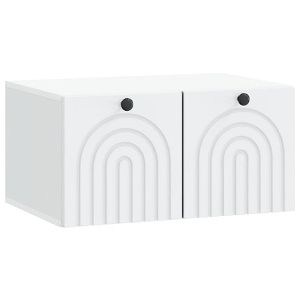 Väggmonterad TV-bänk Vit 59,5 x 41 x 30 cm Konstruerat trä