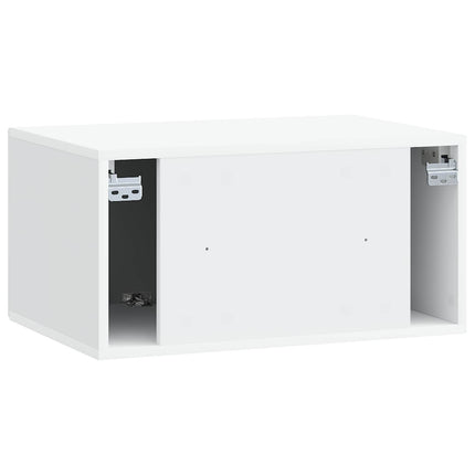 Väggmonterad TV-bänk Vit 59,5 x 41 x 30 cm Konstruerat trä