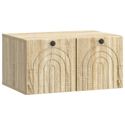 Väggmonterad TV-bänk Väggmonterad Sonoma-ek 59,5 x 41 x 30 cm