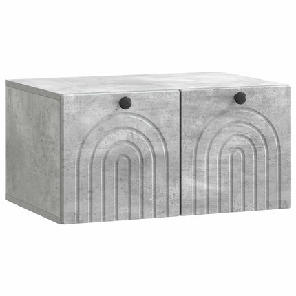 Väggmonterad TV-bänk Väggmonterad Betonggrå 59,5 x 41 x 30 cm