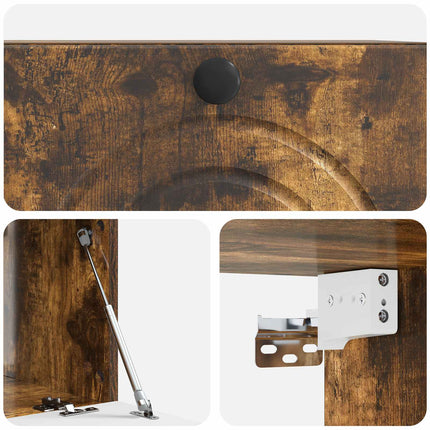 Väggmonterad TV-bänk Rökt ek 59,5 x 41 x 30 cm Konstruerat trä