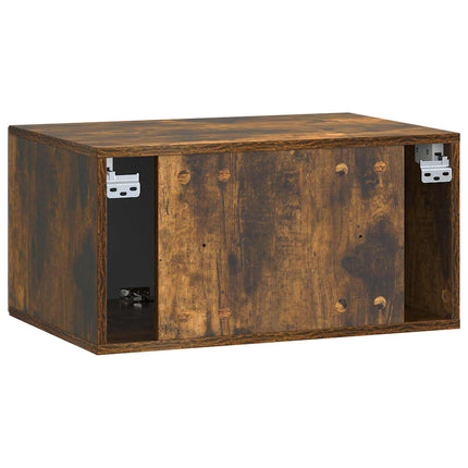 Väggmonterad TV-bänk Rökt ek 59,5 x 41 x 30 cm Konstruerat trä