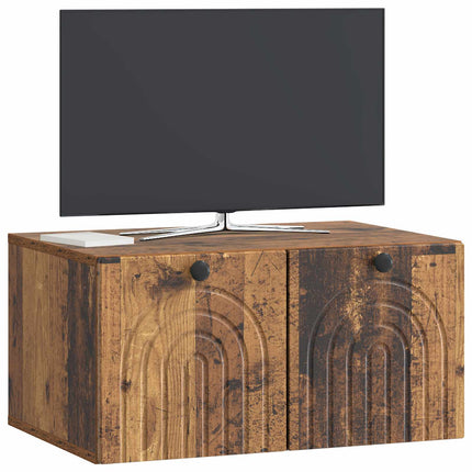 Väggmonterad TV-bänk Väggmonterad Gammalt trä 59,5 x 41 x 30 cm