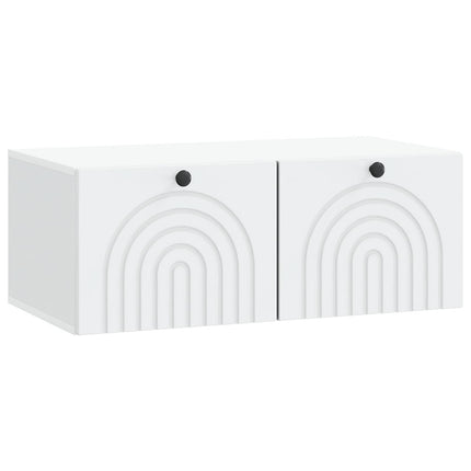 Väggmonterad TV-bänk Vit 78,5 x 41 x 30 cm Konstruerat trä