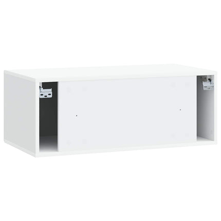 Väggmonterad TV-bänk Vit 78,5 x 41 x 30 cm Konstruerat trä