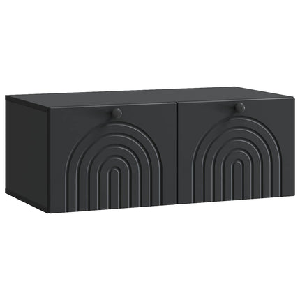 Väggmonterad TV-bänk Svart 78,5 x 41 x 30 cm Konstruerat trä